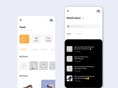 Social Media Feed Screen - UI Design