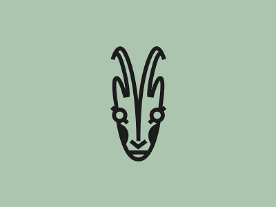 Chamois Goat animal brand branding face goat icon identity logo