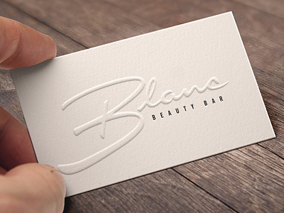 Blanc Business Card brand branding business card embossed identity logo