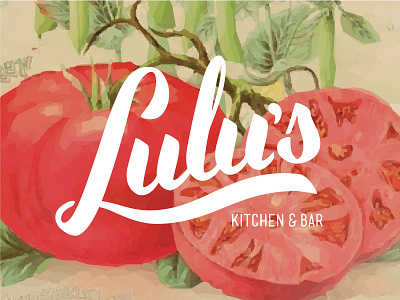 Lulu's Kitchen bar brand branding identity kitchen lettering logo restaurant script