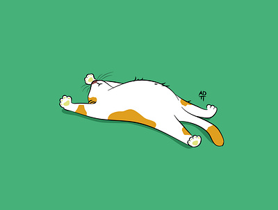 my lazy cat affinitydesigner cartoon cartoon illustration design illustration sketching vector vectorart