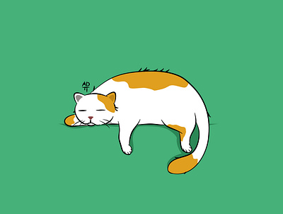 lazy cat affinitydesigner cartoon cartoon illustration design illustration sketching vector vectorart