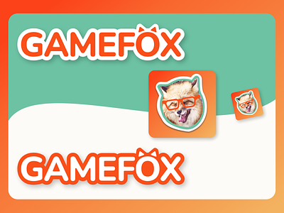 Gamefox brand identity and word mark animal logo board games brand design brand identity fox fun games gradient logo orange student work uxdesign wordmark