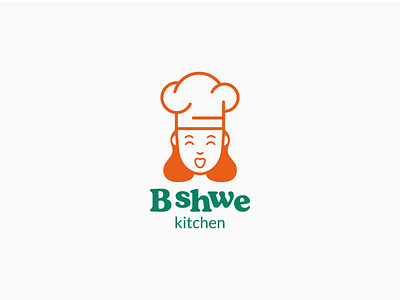 B SHWE Kitchen branding design illustration logo