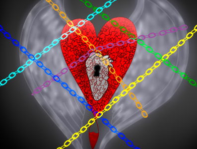 Broken Heart bookcover broken heart chains digitalart locked up