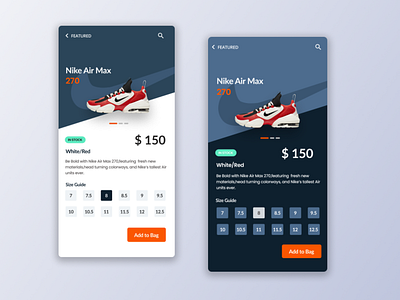 Nike Shoe Ui app design inspiration inspiration minimal ui uiux