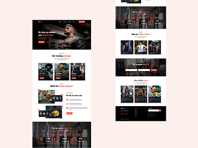 Fitclub -landing page webdesign