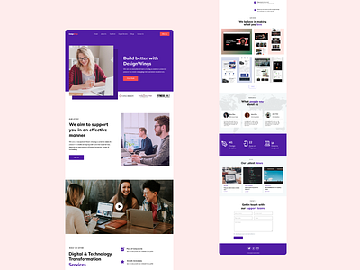 Design wings landing page