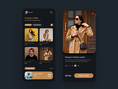 E-commerce Fashion Mobile App app app design design e-commerce e-commerce app fashion fashion app mobile mobile app mobile ui online shop ui ui design ux