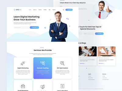 SYSTEC - SAAS Landing page design