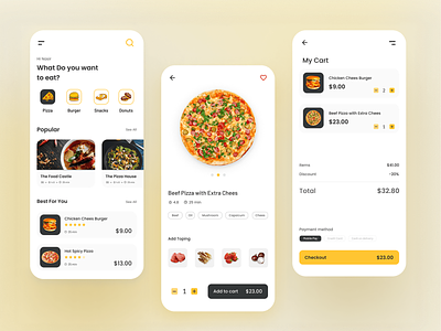 Foodie-Food Delivery Mobile App app app design application delivery design food foodie mobile mobile app restaurant ui
