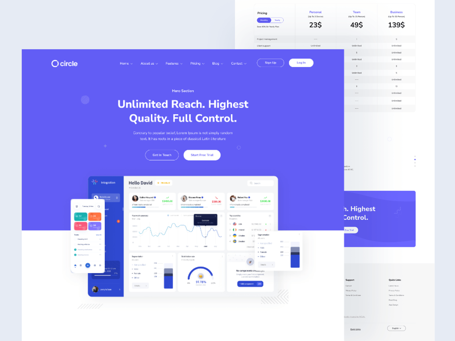 Circle Landing Page Design by Sakhawat Hossain on Dribbble