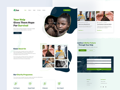 Liva - Charity Landing Page Design application branding charity design landing page website