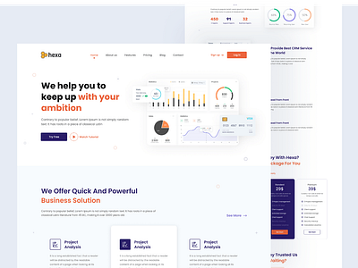 Hexa - SAAS Landing page design