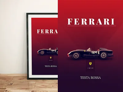 Ferrari poster 1950 ferrari poster testarossa