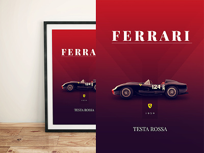 Ferrari poster 1950 ferrari poster testarossa