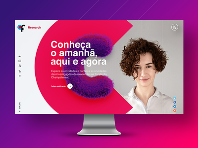 Fundação Champalimaud Research homepage animation fullscreen home homepage icons intro layout lines navigation research responsive side
