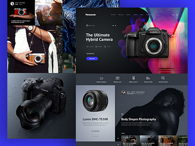 Panasonic Lumix Cameras cameras homepage layout lumix panasonic photo redesign