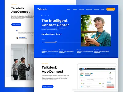 Talkdesk - Landing Concept blue call callcenter concept landing layout talkdesk webpage