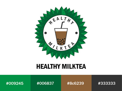 Healthy Milktea Logo branding design illustration logo ui