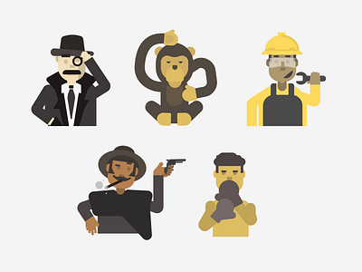 Illustrated Characters. branding design graphic design icon illustration logo typography ui ux vector