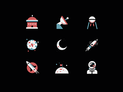 SPACE ICONS! branding design graphic design icon illustration logo typography ui ux vector