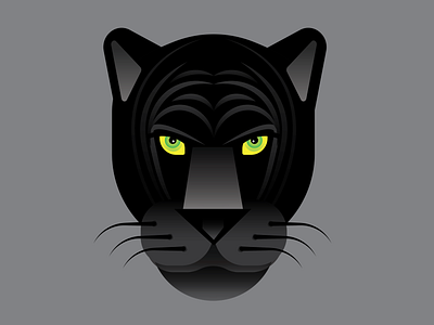 GEOMETRIC FACES OF THE WESTERN GHATS - BLACK PANTHER. branding design graphic design icon illustration logo typography ui ux vector