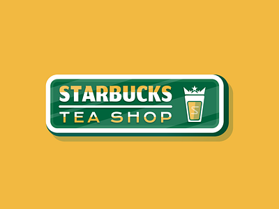 Starbucks as a Tea Stall Board. branding design graphic design icon illustration logo typography ui ux vector