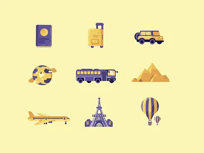 Travel Illustrations adobeillustrator branding design figma graphic design icon illustration illustrations logo typography ui ux vector