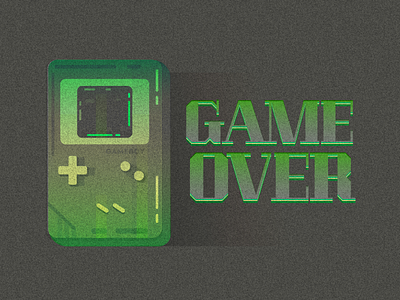 GAME OVER. 3d 90s art branding design digital figma gameboy graphic design icon illustration illustrator logo minimalillustration nostalgia posters typography ui ux vector