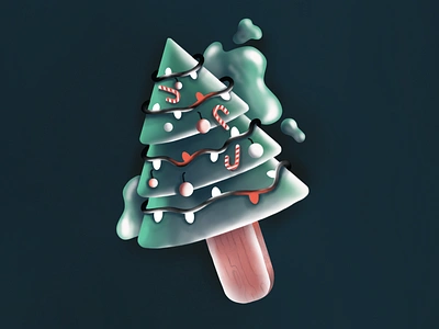 HOLIDAY POPSICLE. 3d adobe christmas christmastime christmastree design digitalart digitaldesign digitalillustration graphic design illustration illustrator newyear popsicles procreate procreateart procreatedesign ui vector visualdesign