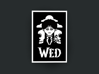 WEDNESDAY. addamsfamily design digitalart digitaldesign dribbblestickers graphic design illustration illustrator jennyortega logo netflix procreate procreateart ui uidesign uxdesign vector visualdesign wednesday wednesdayaddams