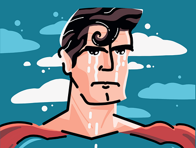 SUPERMAN. branding comics dccomics dcstudios design digitalillustration figma graphic design henrycavill illustration logo procreate procreateart superman ui ux vector visualdesign