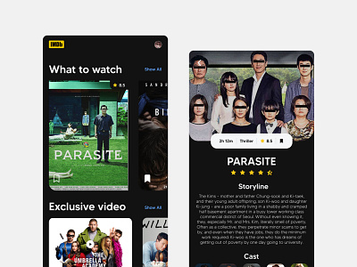 IMDB Mobile UI Design