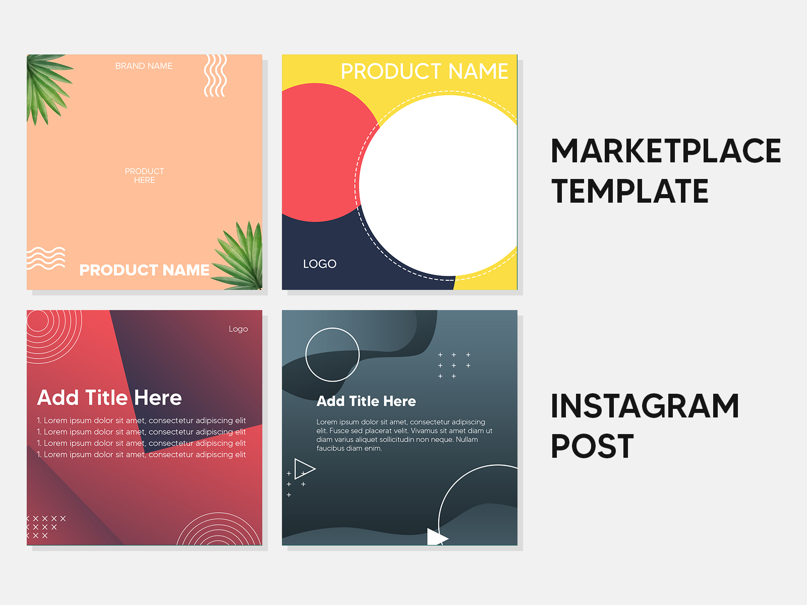 Template Design for Marketplace and Instagram Post by Adrian on Dribbble