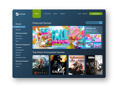 Steam Website re-design