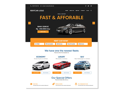 Rent Car Website Design