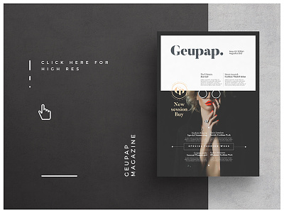 Magazine Design Template branding clean identity magazine magazine template minimal portfolio