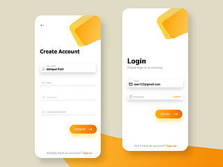 Login Page UI Design for android by Abhi patil on Dribbble