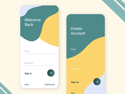 Login screen app UI