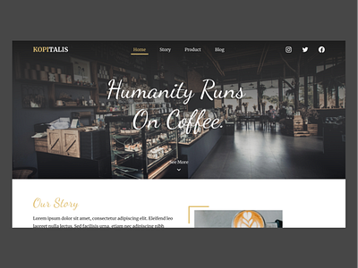 Daily UI Day 3 cafe coffee graphic design ui