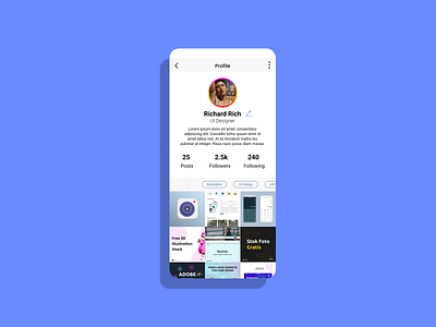 User Profile UI Design graphic design ui