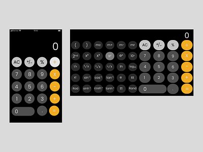 iPhone Calculator - DailyUI Day 004 dailyui design mobileui ui ux