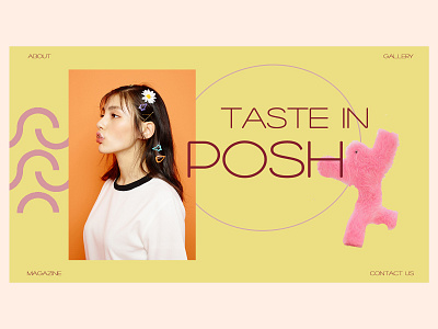 Taste in Posh magazine landing page design fashion magazine minimal typography ui web website