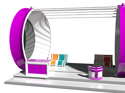 booth modul compartment for expo and exhibition 3d modelling furniture graphic design ilustration plastic texture tubulars