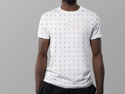 A word search compositon (T-shirt)