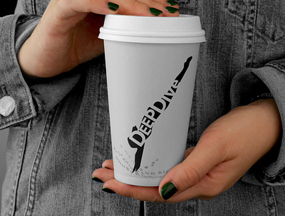 Typographic composition (Diver) brandmark coffee cup cups emblem identitydesign logo logomark logotype marketing merch merchandise mug mugs print printdesign teacup typetreatment typographic