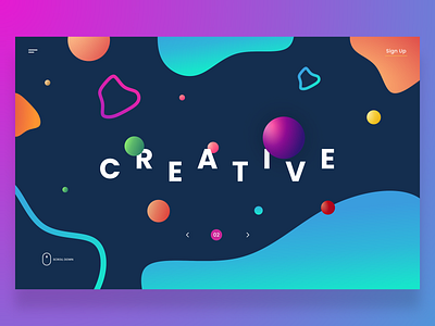 Landing Page Design for Gradients websites