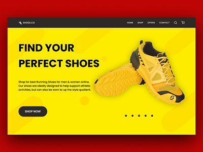 Landing page concept for Shoes Online Store
