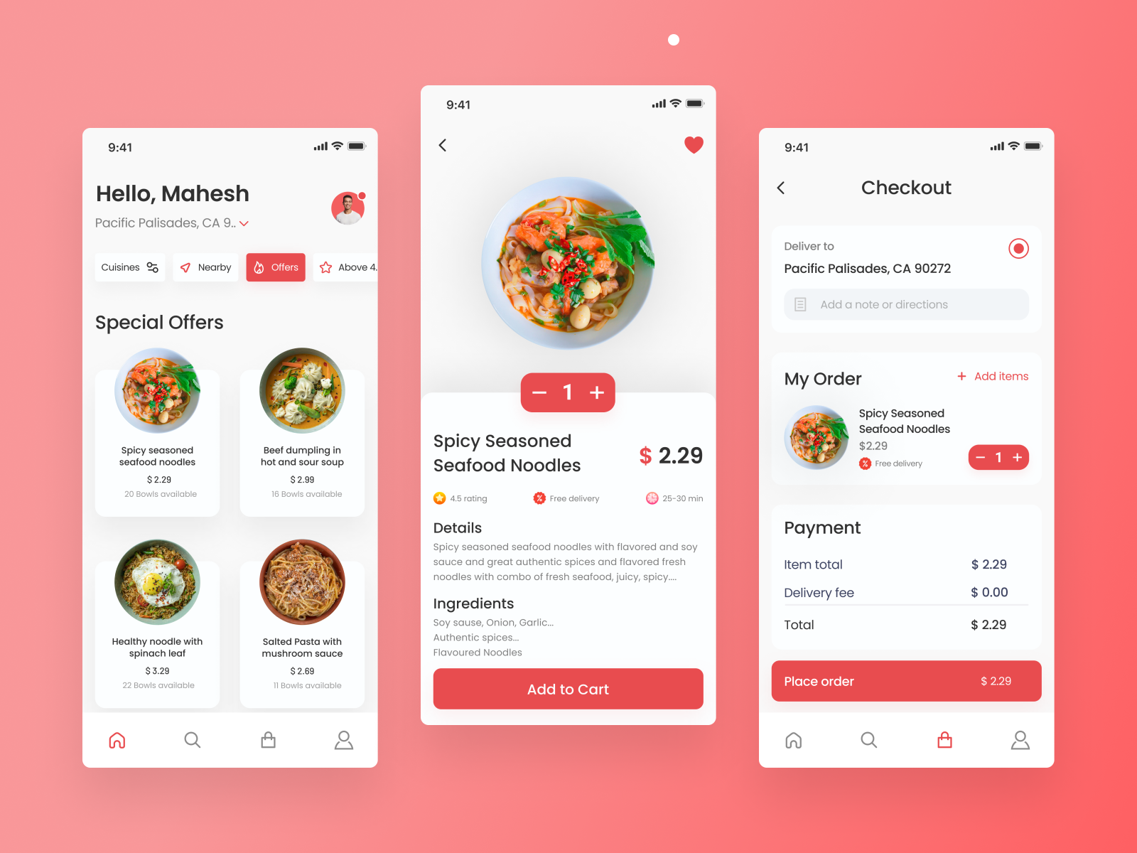 Food Delivery App by Mahesh Reddy on Dribbble